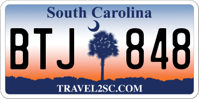 SC license plate BTJ848