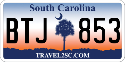 SC license plate BTJ853