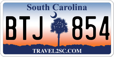 SC license plate BTJ854