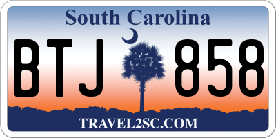 SC license plate BTJ858