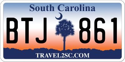 SC license plate BTJ861