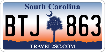 SC license plate BTJ863