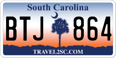 SC license plate BTJ864
