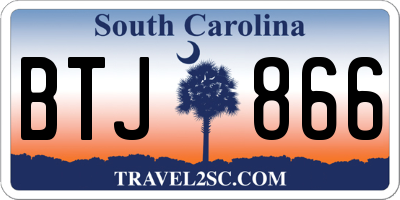 SC license plate BTJ866