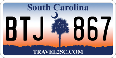 SC license plate BTJ867