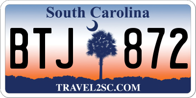 SC license plate BTJ872