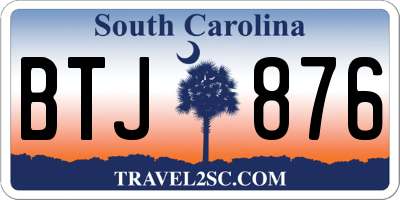 SC license plate BTJ876