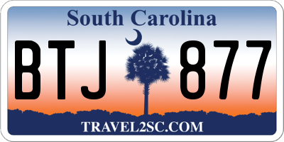 SC license plate BTJ877