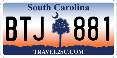 SC license plate BTJ881