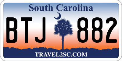 SC license plate BTJ882