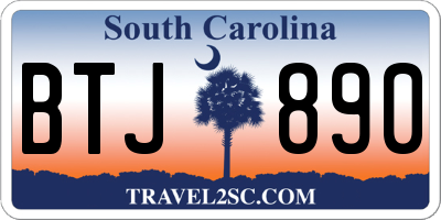 SC license plate BTJ890
