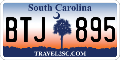 SC license plate BTJ895