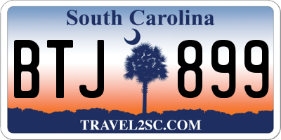 SC license plate BTJ899