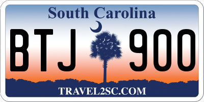 SC license plate BTJ900