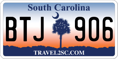 SC license plate BTJ906