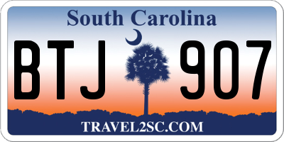 SC license plate BTJ907