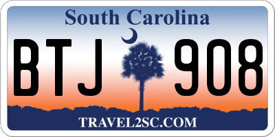 SC license plate BTJ908