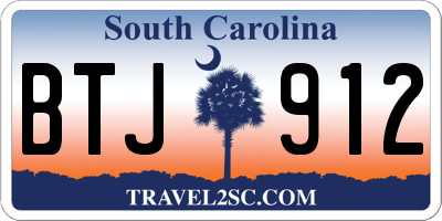 SC license plate BTJ912