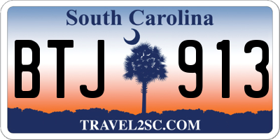 SC license plate BTJ913