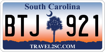 SC license plate BTJ921