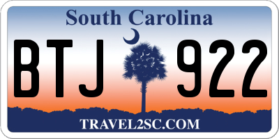 SC license plate BTJ922