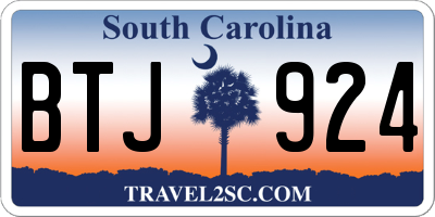 SC license plate BTJ924
