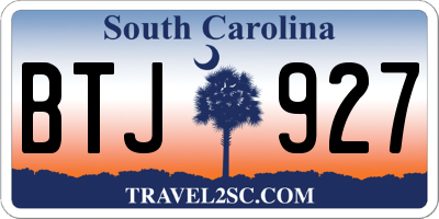 SC license plate BTJ927