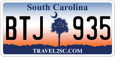 SC license plate BTJ935
