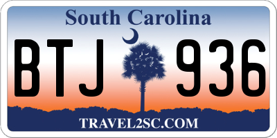 SC license plate BTJ936