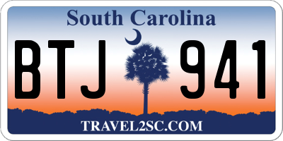 SC license plate BTJ941