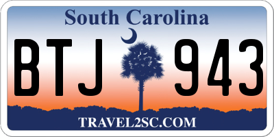 SC license plate BTJ943