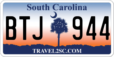 SC license plate BTJ944