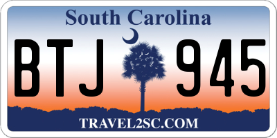 SC license plate BTJ945
