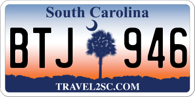SC license plate BTJ946