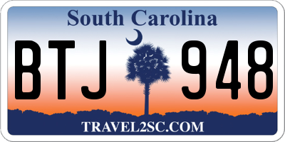 SC license plate BTJ948