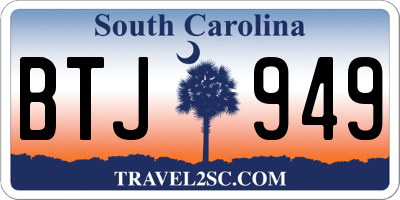 SC license plate BTJ949