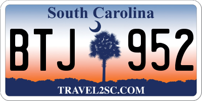 SC license plate BTJ952