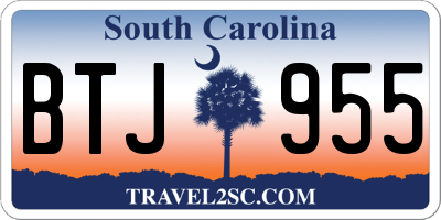 SC license plate BTJ955
