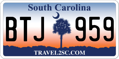 SC license plate BTJ959