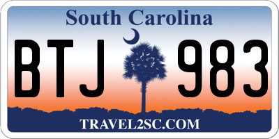 SC license plate BTJ983