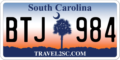 SC license plate BTJ984
