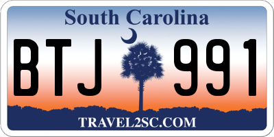 SC license plate BTJ991