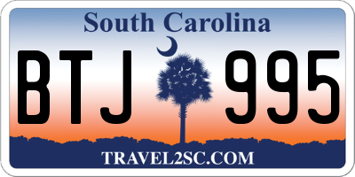 SC license plate BTJ995