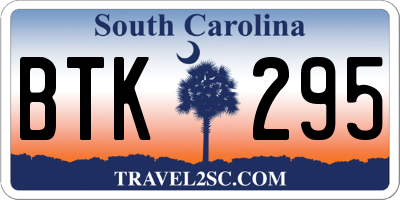 SC license plate BTK295