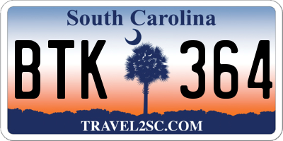 SC license plate BTK364