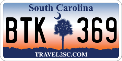 SC license plate BTK369