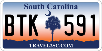 SC license plate BTK591
