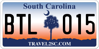 SC license plate BTL015