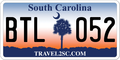 SC license plate BTL052