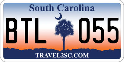SC license plate BTL055